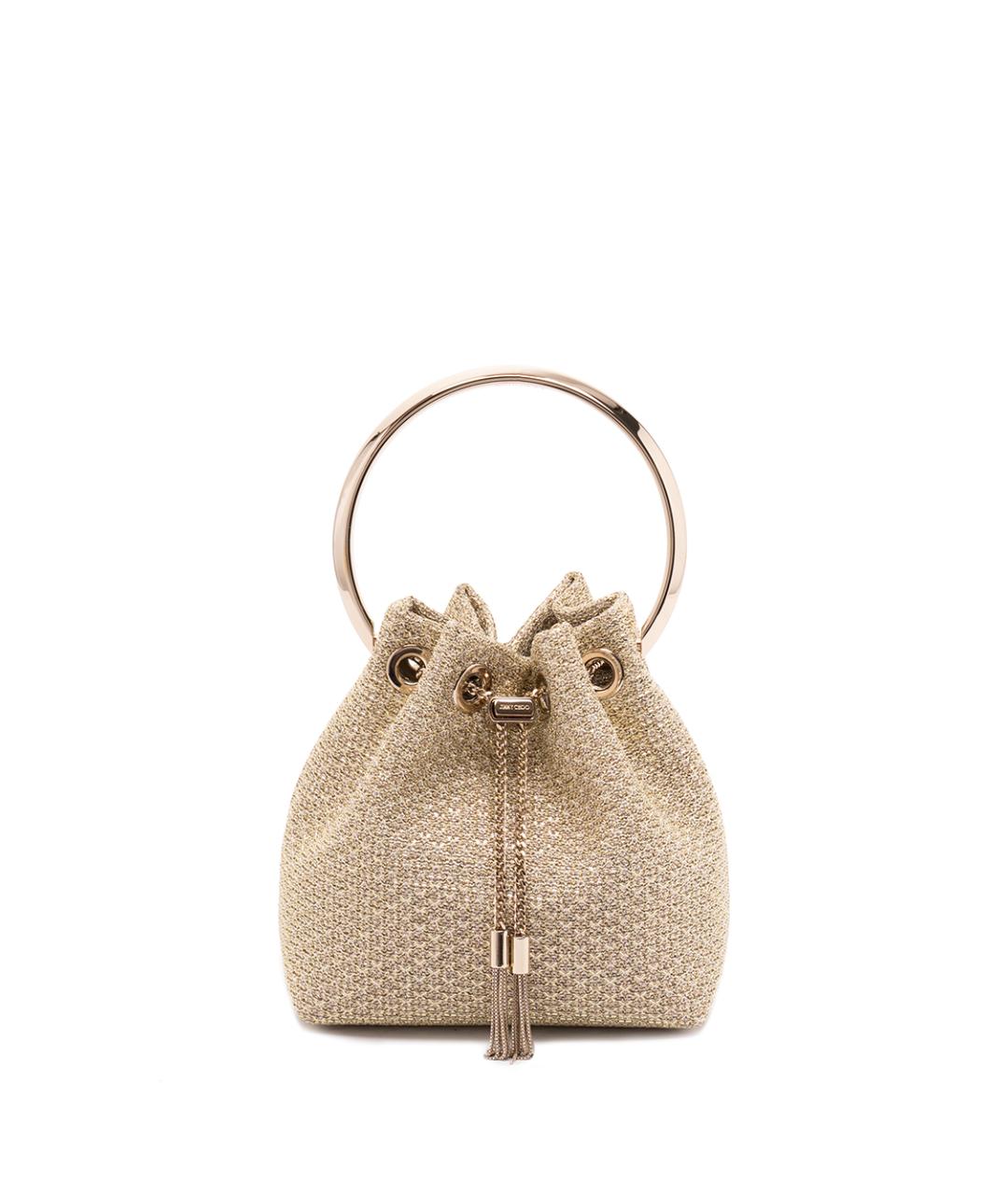 JIMMY CHOO Золотая сумка с короткими ручками, фото 1