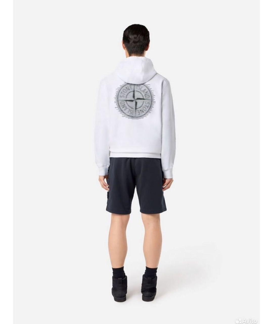STONE ISLAND Черные хлопко-эластановые шорты, фото 3