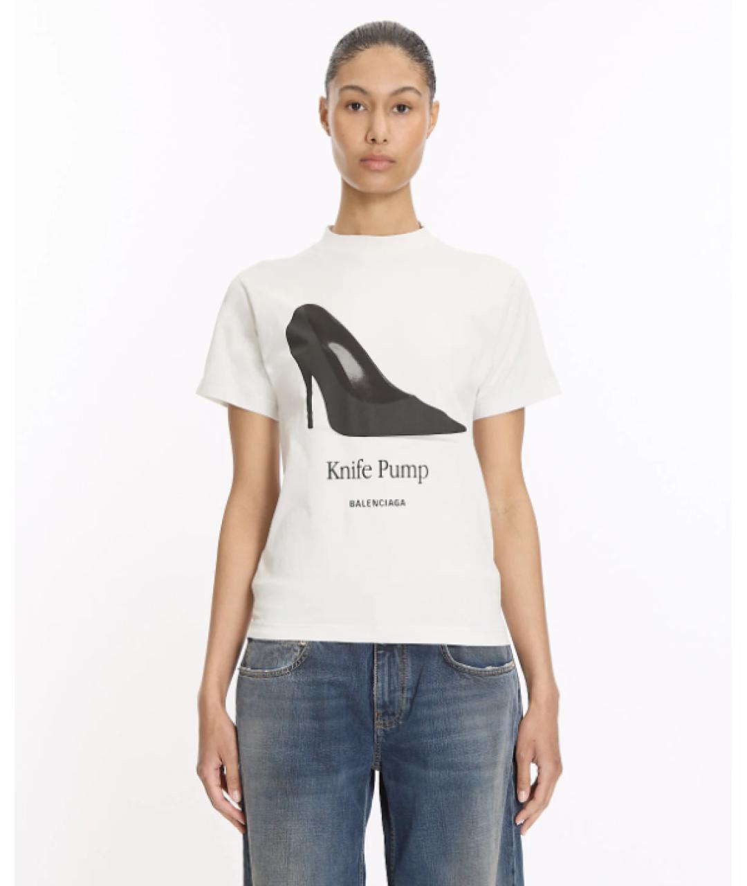 BALENCIAGA Серая хлопковая футболка, фото 2