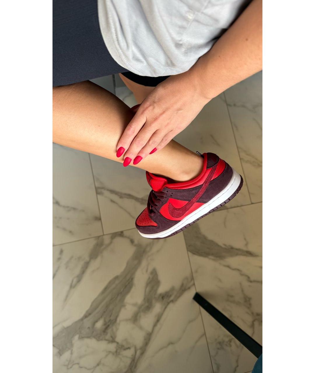 NIKE Красные замшевые кеды, фото 5