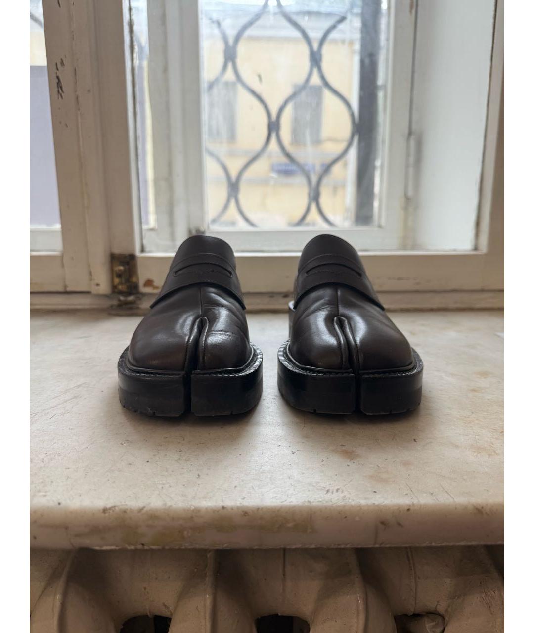 MAISON MARGIELA Коричневые лоферы из лакированной кожи, фото 2