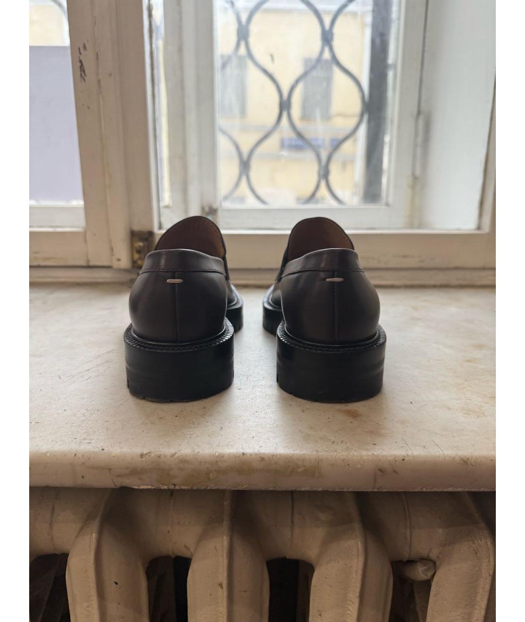 MAISON MARGIELA Коричневые лоферы из лакированной кожи, фото 4