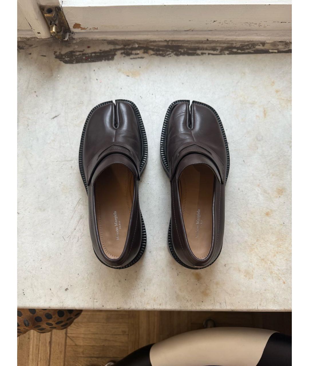 MAISON MARGIELA Коричневые лоферы из лакированной кожи, фото 3