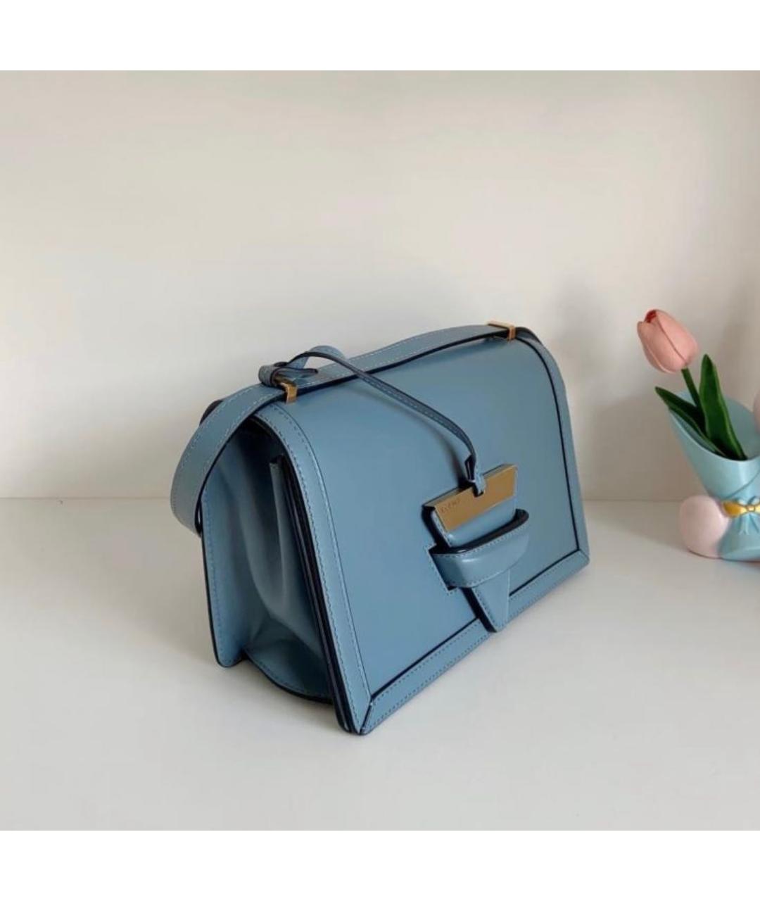 LOEWE Голубая кожаная сумка через плечо, фото 2