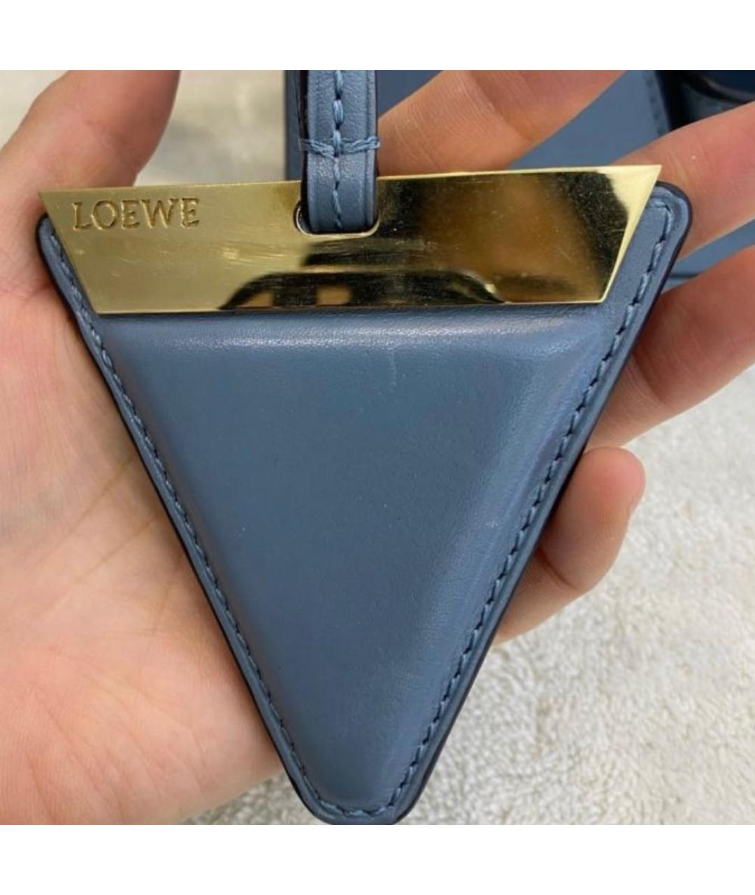 LOEWE Голубая кожаная сумка через плечо, фото 6