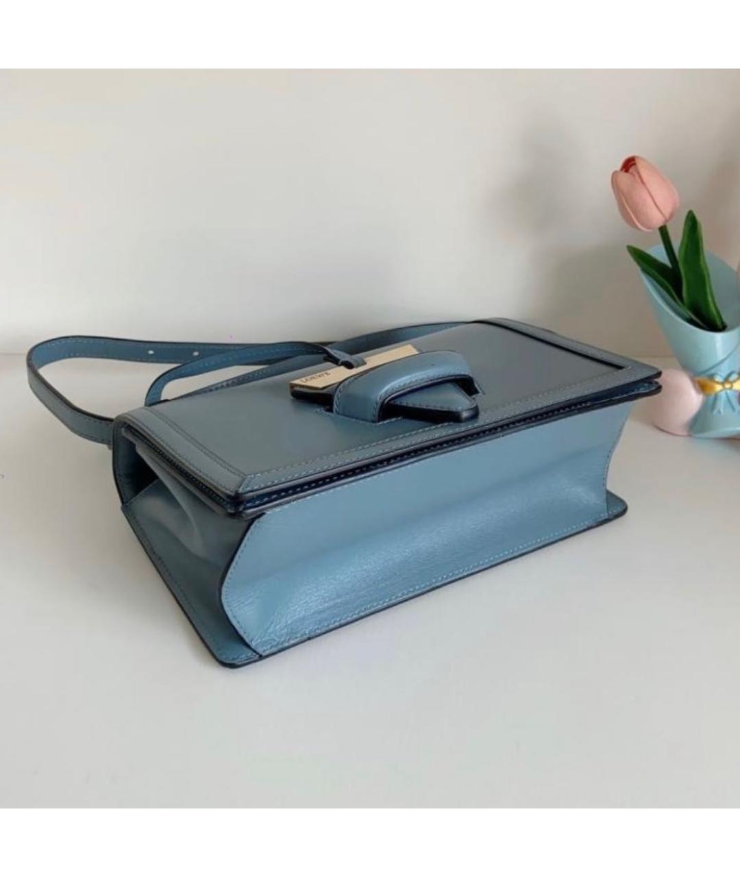 LOEWE Голубая кожаная сумка через плечо, фото 4