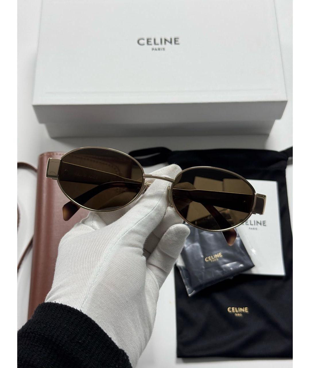 CELINE Металлические солнцезащитные очки, фото 7