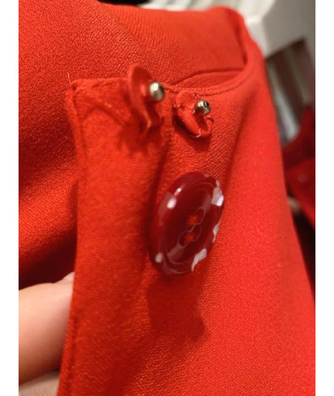 ALEXANDER MCQUEEN Красное полиэстеровое вечернее платье, фото 4