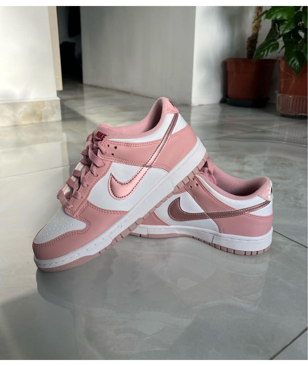 NIKE Розовые кожаные кроссовки, фото 5