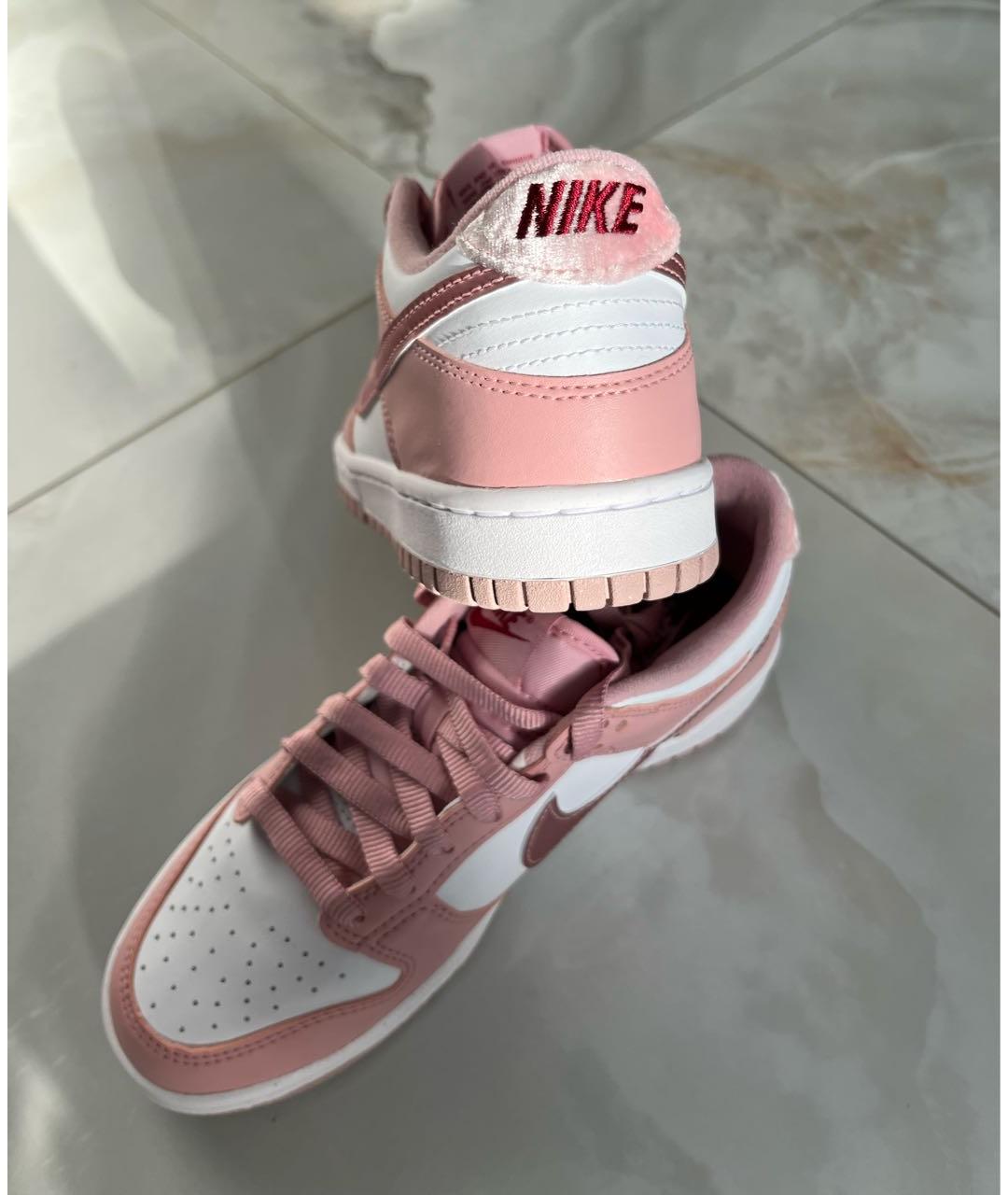 NIKE Розовые кожаные кроссовки, фото 4