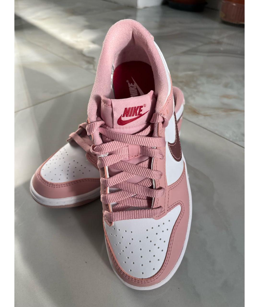 NIKE Розовые кожаные кроссовки, фото 7