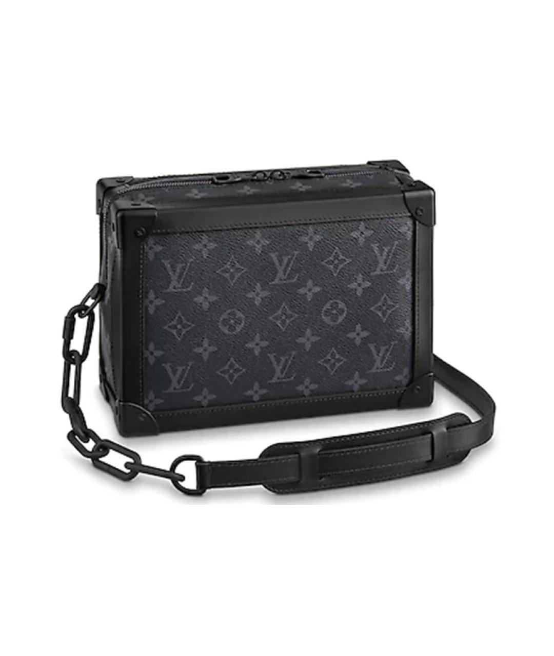 LOUIS VUITTON Черная сумка на плечо из канвы, фото 3