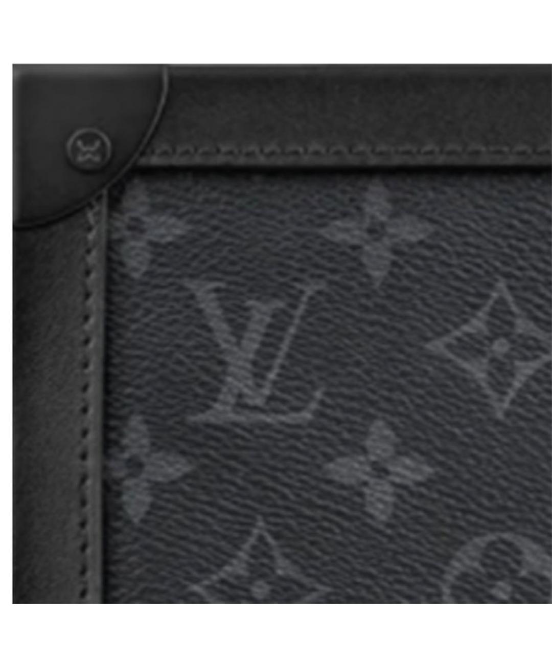 LOUIS VUITTON Черная сумка на плечо из канвы, фото 5