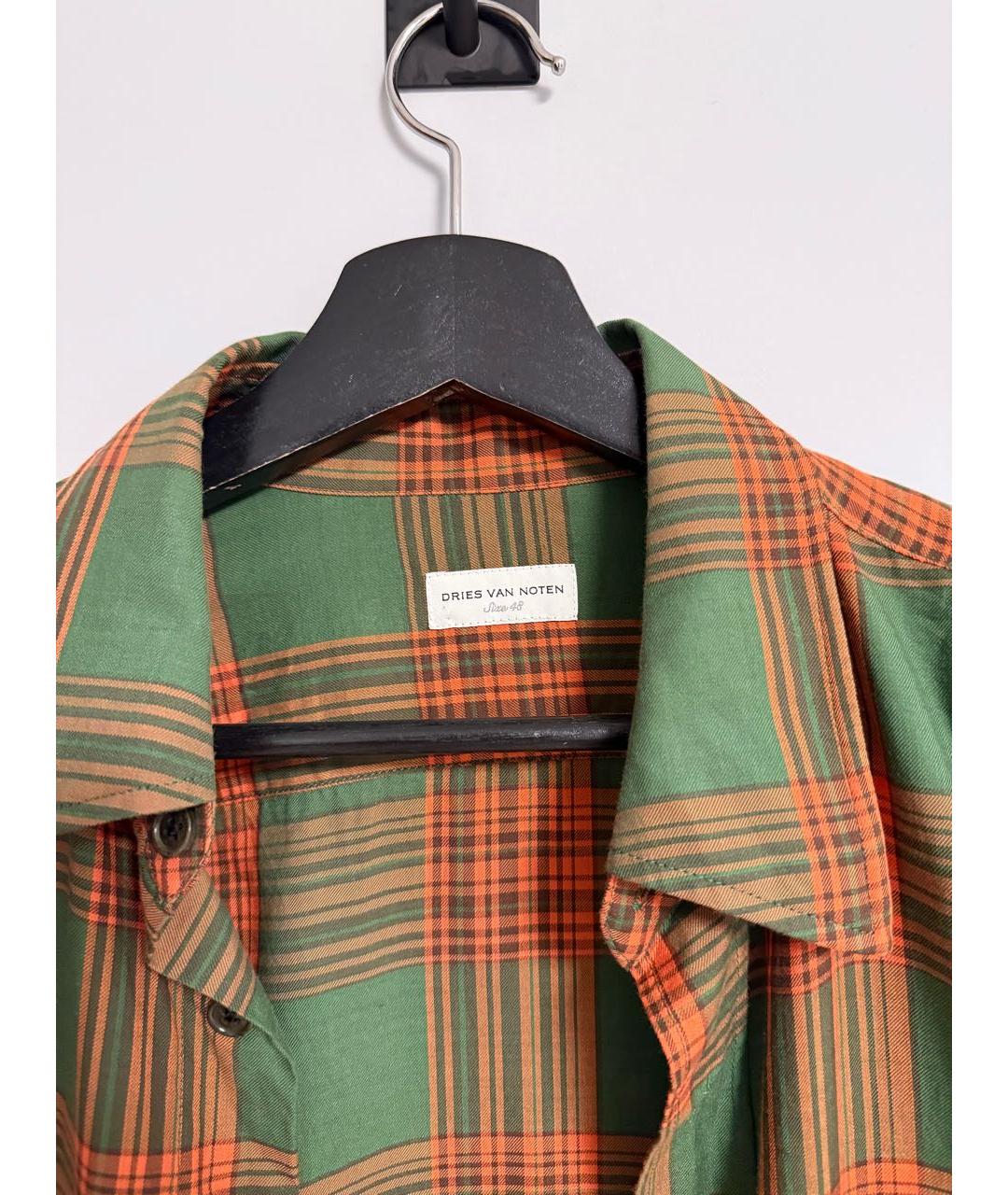 DRIES VAN NOTEN Зеленая хлопковая кэжуал рубашка, фото 3