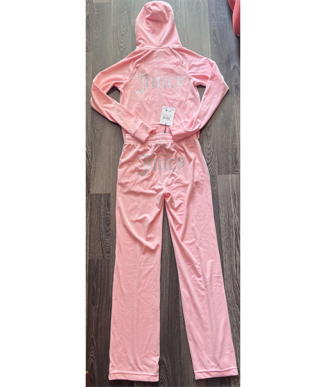 JUICY COUTURE Коралловый велюровый костюм с брюками, фото 5