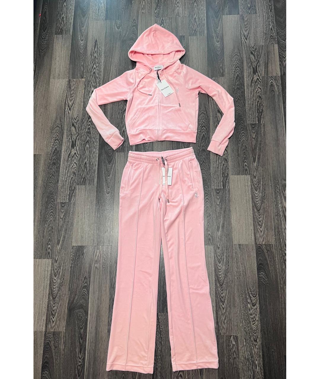 JUICY COUTURE Коралловый велюровый костюм с брюками, фото 6