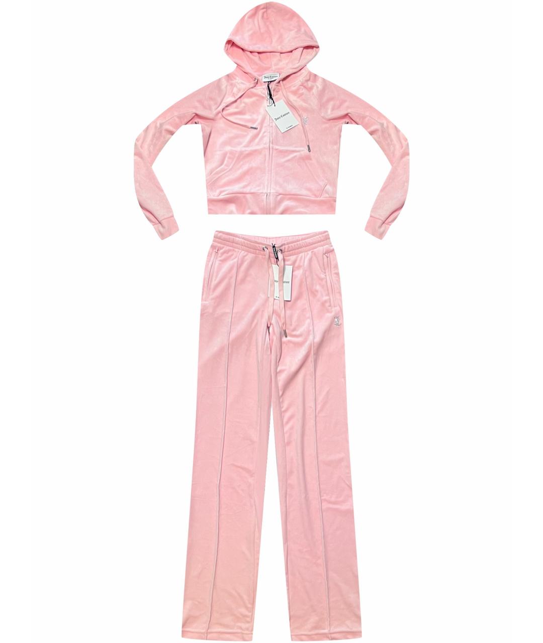 JUICY COUTURE Коралловый велюровый костюм с брюками, фото 1