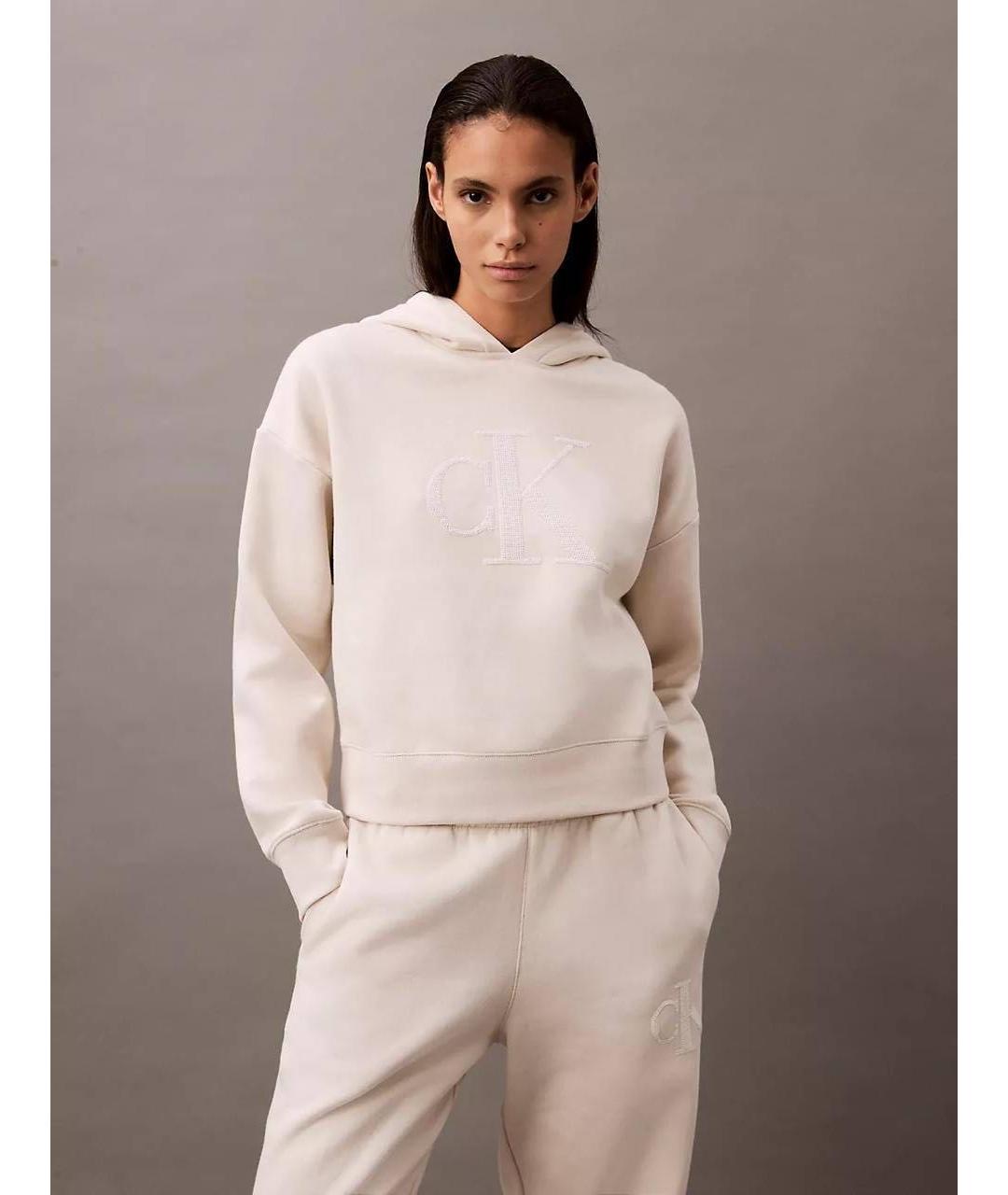 CALVIN KLEIN Бежевый хлопковый спортивные костюмы, фото 2