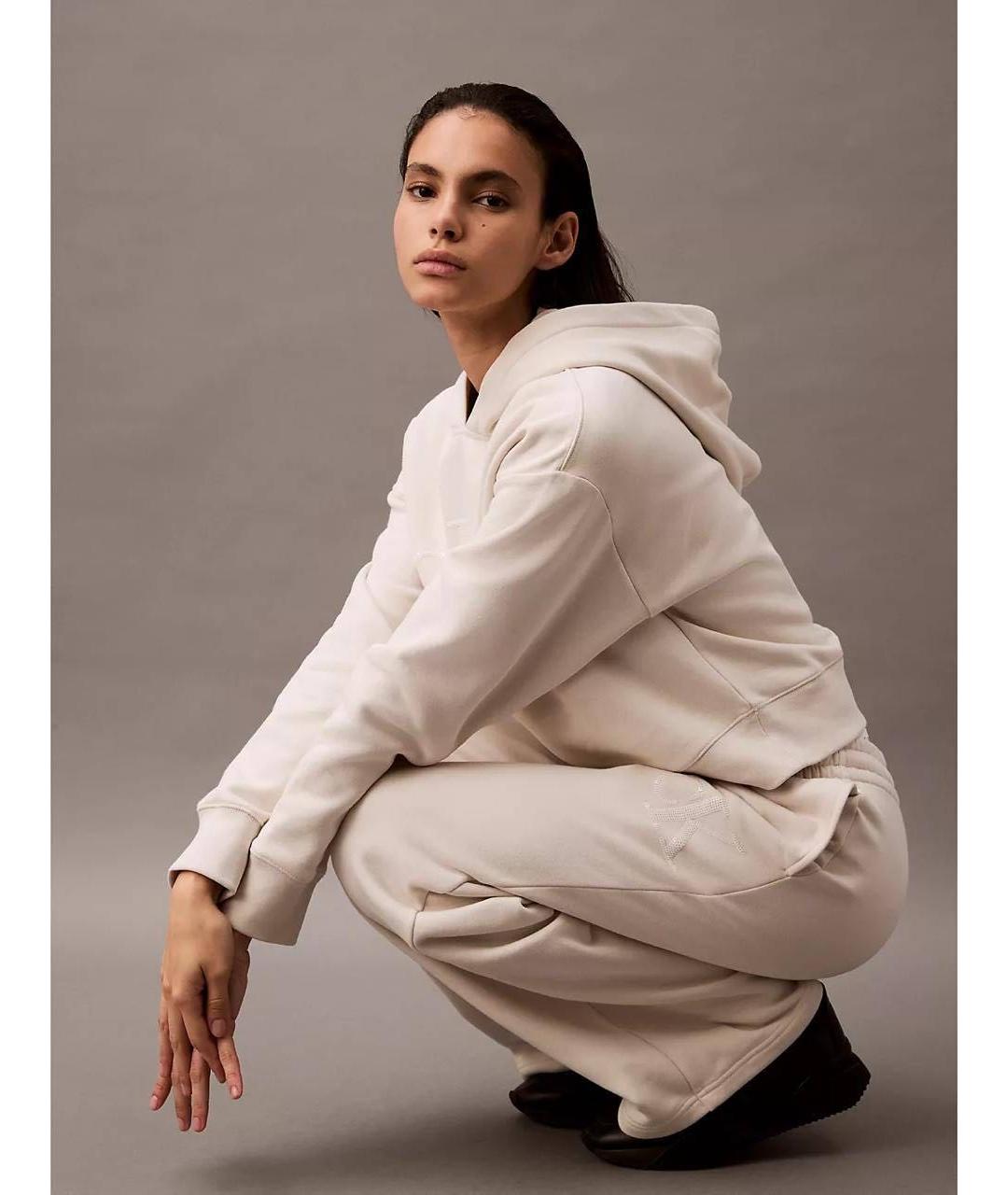 CALVIN KLEIN Бежевый хлопковый спортивные костюмы, фото 6