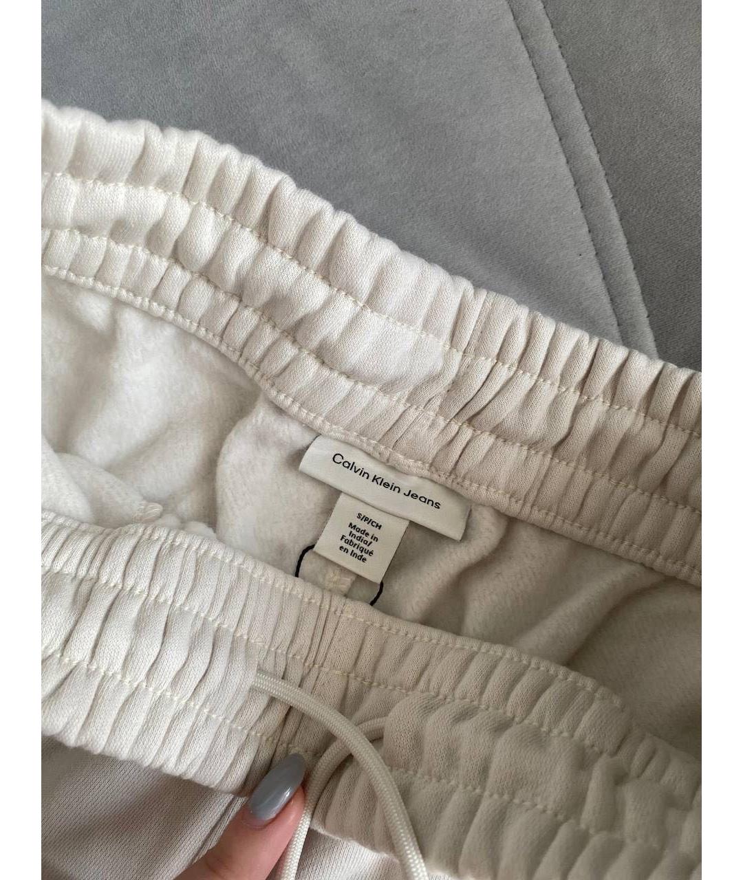 CALVIN KLEIN Бежевый хлопковый спортивные костюмы, фото 4