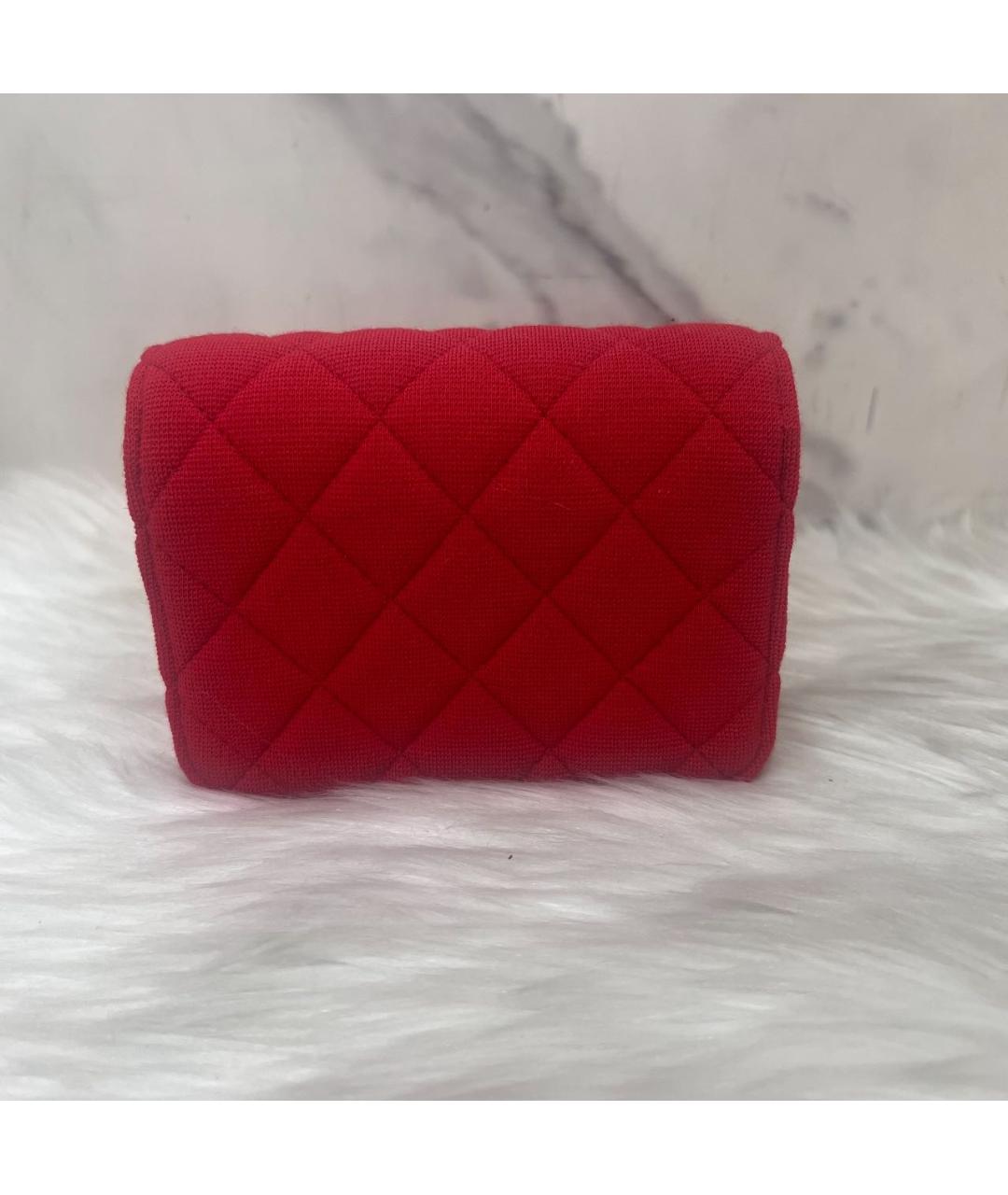 CHANEL Красная тканевая сумка через плечо, фото 2