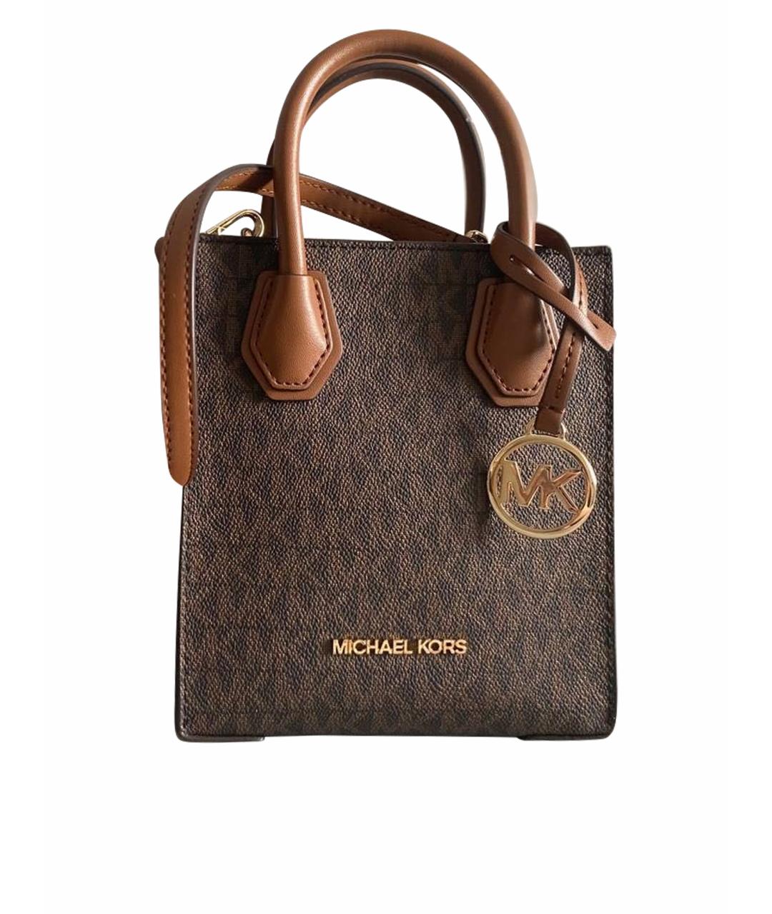MICHAEL KORS Коричневая кожаная сумка через плечо, фото 1