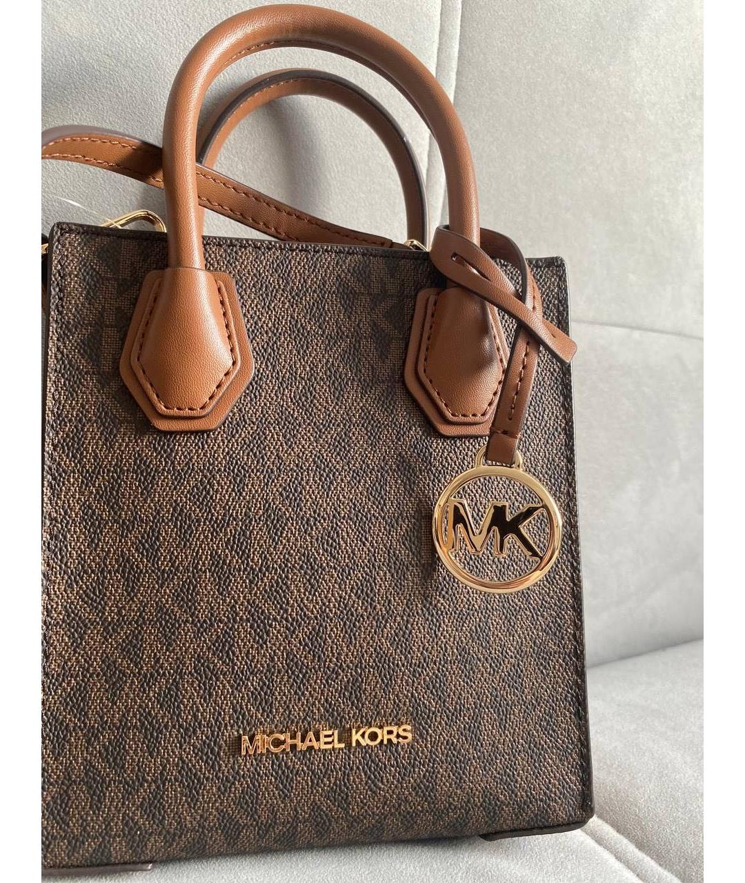 MICHAEL KORS Коричневая кожаная сумка через плечо, фото 2