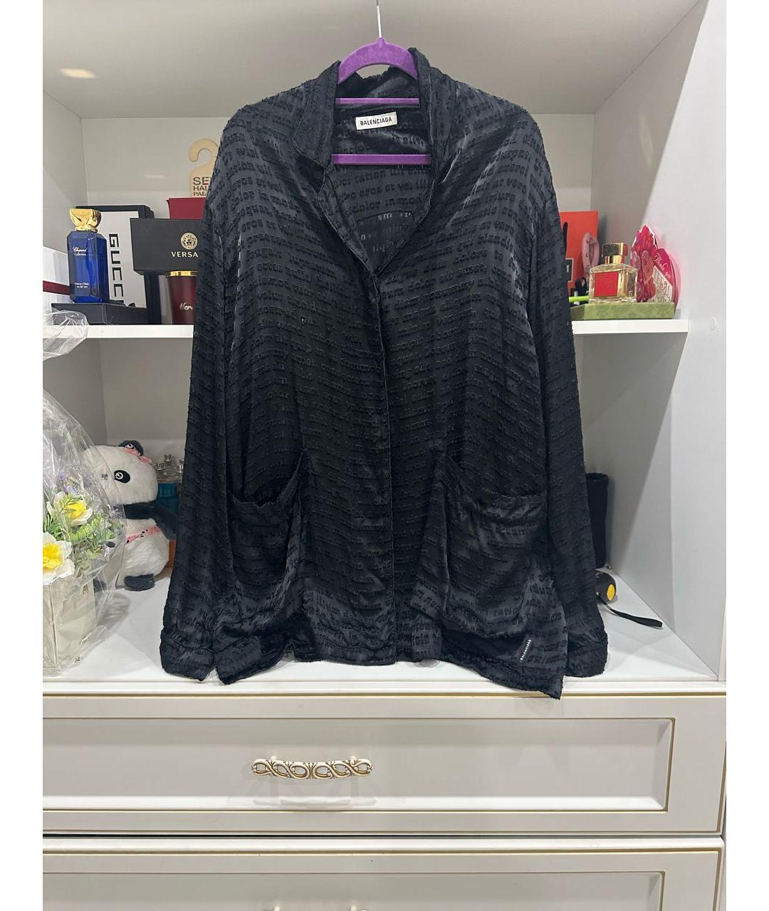BALENCIAGA Черная рубашка, фото 7