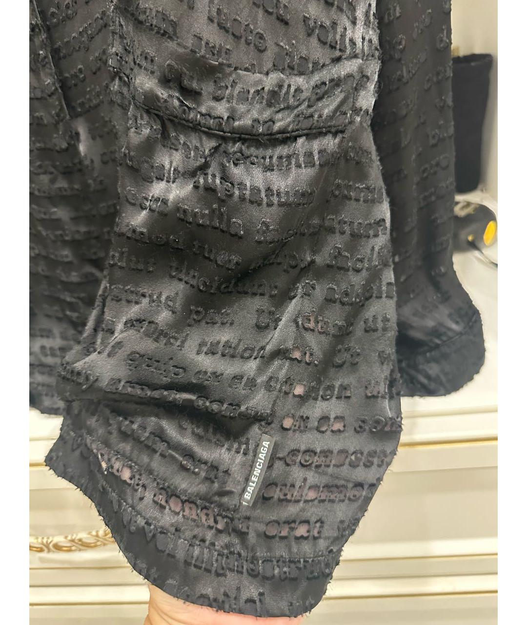 BALENCIAGA Черная рубашка, фото 4
