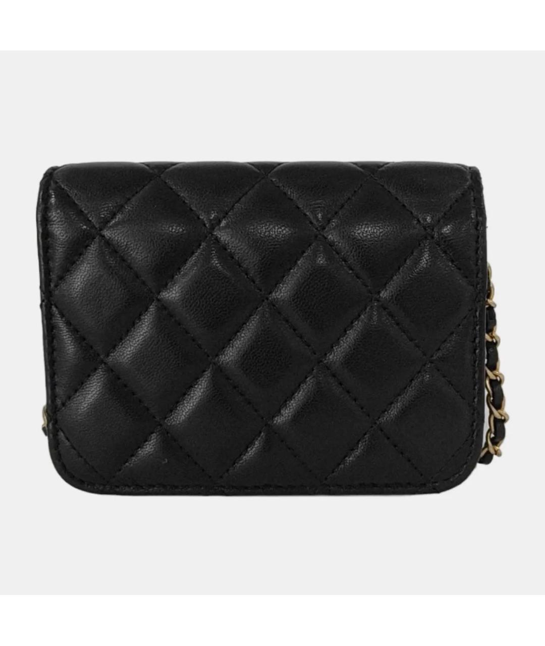 CHANEL Черная кожаная сумка через плечо, фото 4