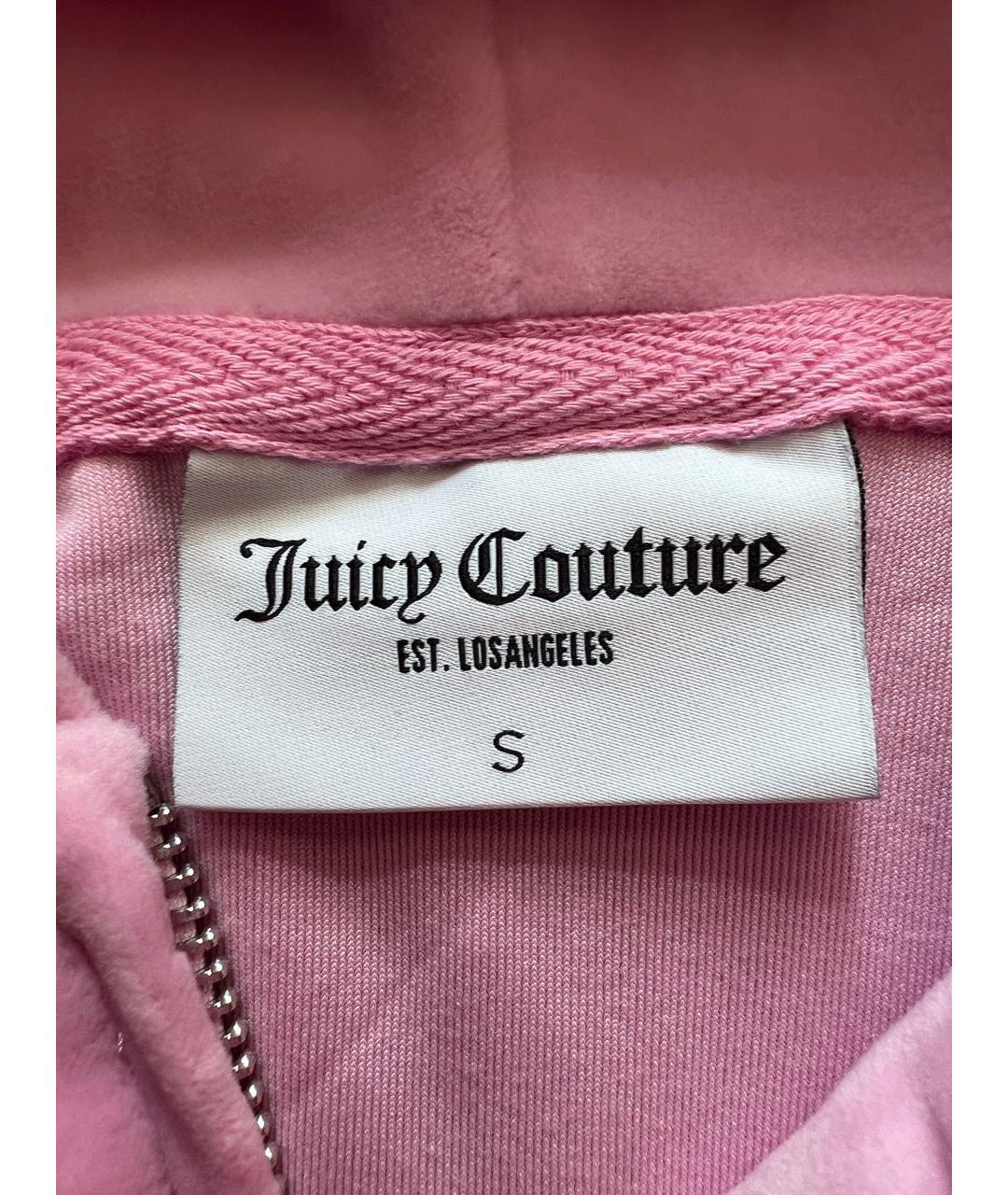 JUICY COUTURE Розовый велюровый костюм с брюками, фото 3