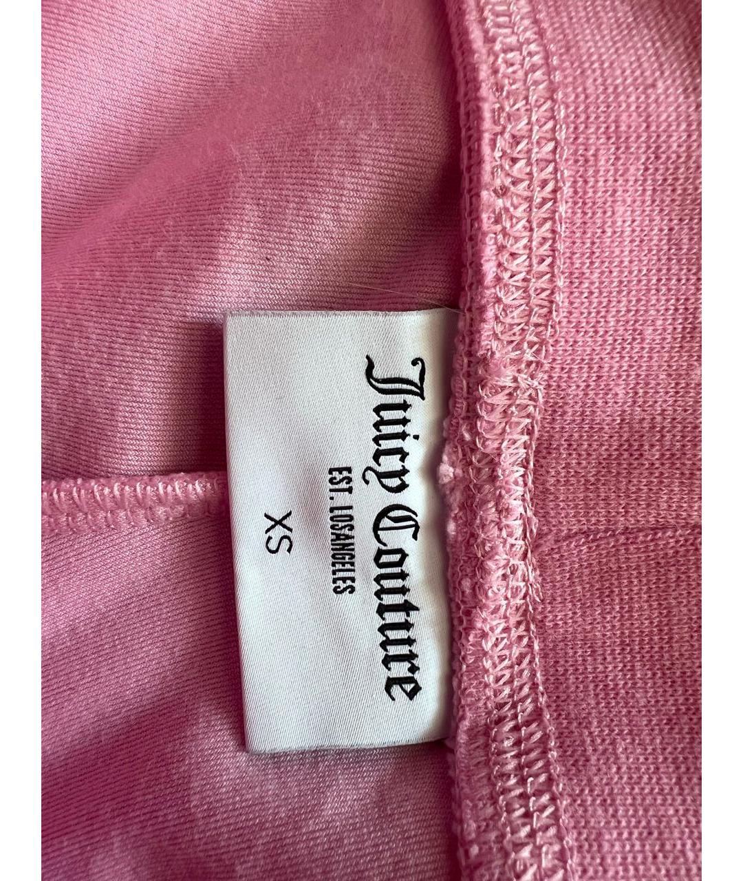 JUICY COUTURE Розовый велюровый костюм с брюками, фото 5