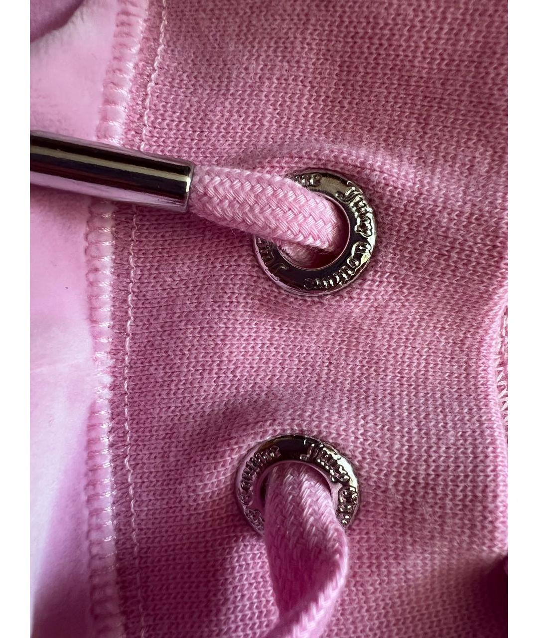 JUICY COUTURE Розовый велюровый костюм с брюками, фото 6