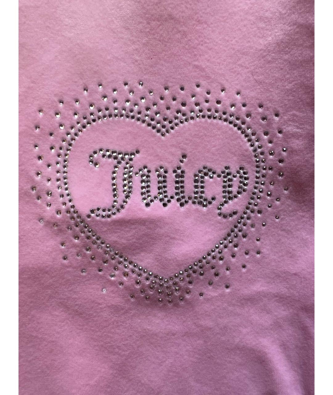 JUICY COUTURE Розовый велюровый костюм с брюками, фото 4