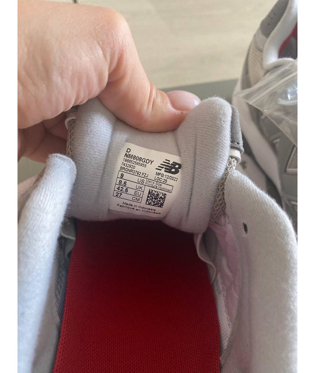 NEW BALANCE Серые замшевые низкие кроссовки / кеды, фото 6