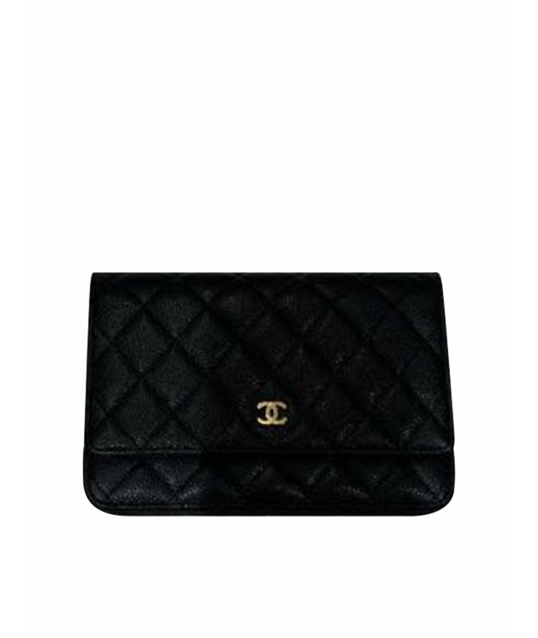 CHANEL Черная кожаная сумка через плечо, фото 1