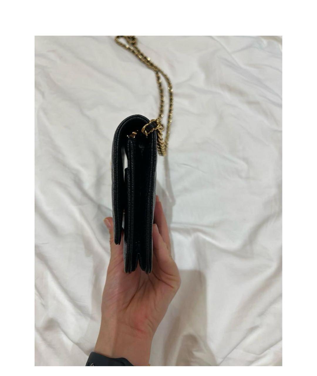 CHANEL Черная кожаная сумка через плечо, фото 6