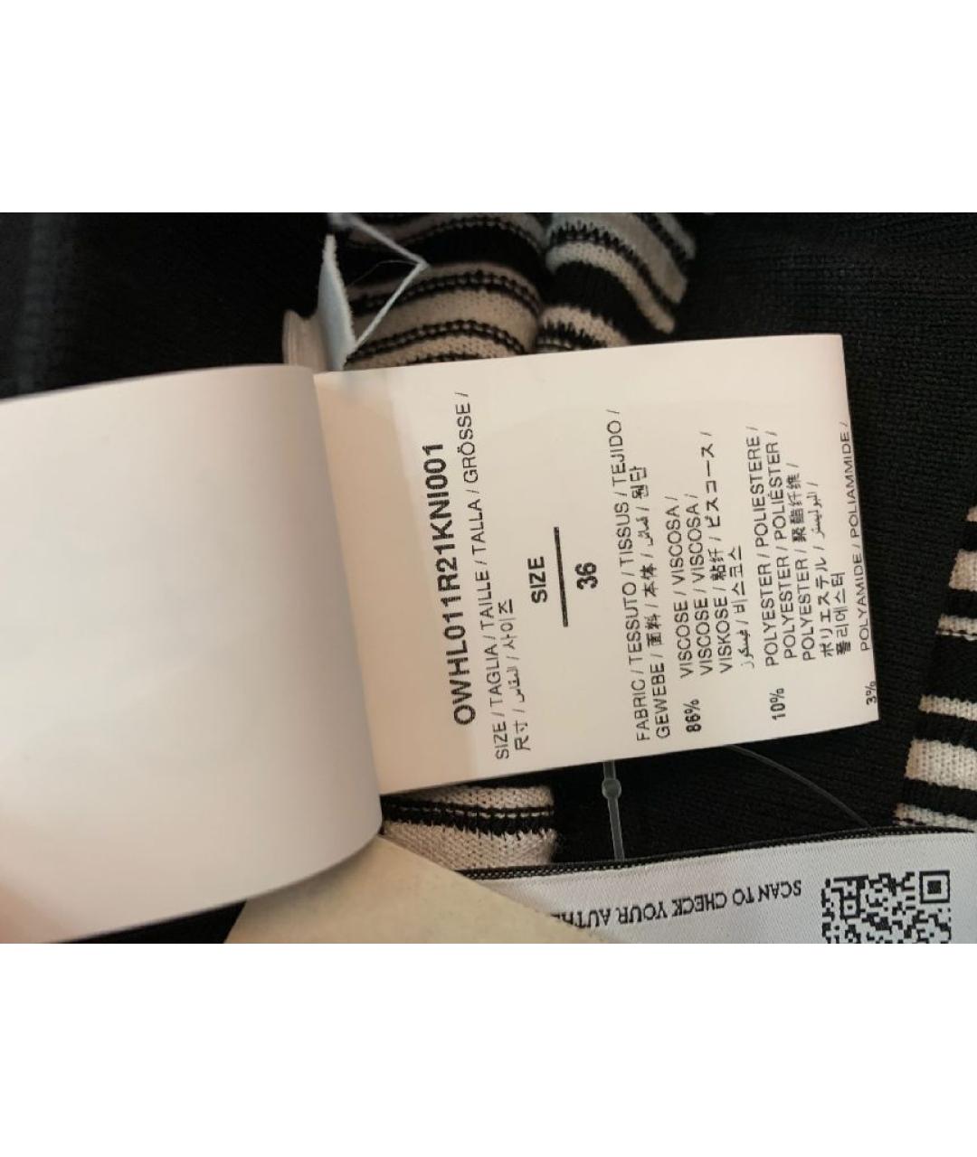 OFF-WHITE Черная вискозная юбка мини, фото 5