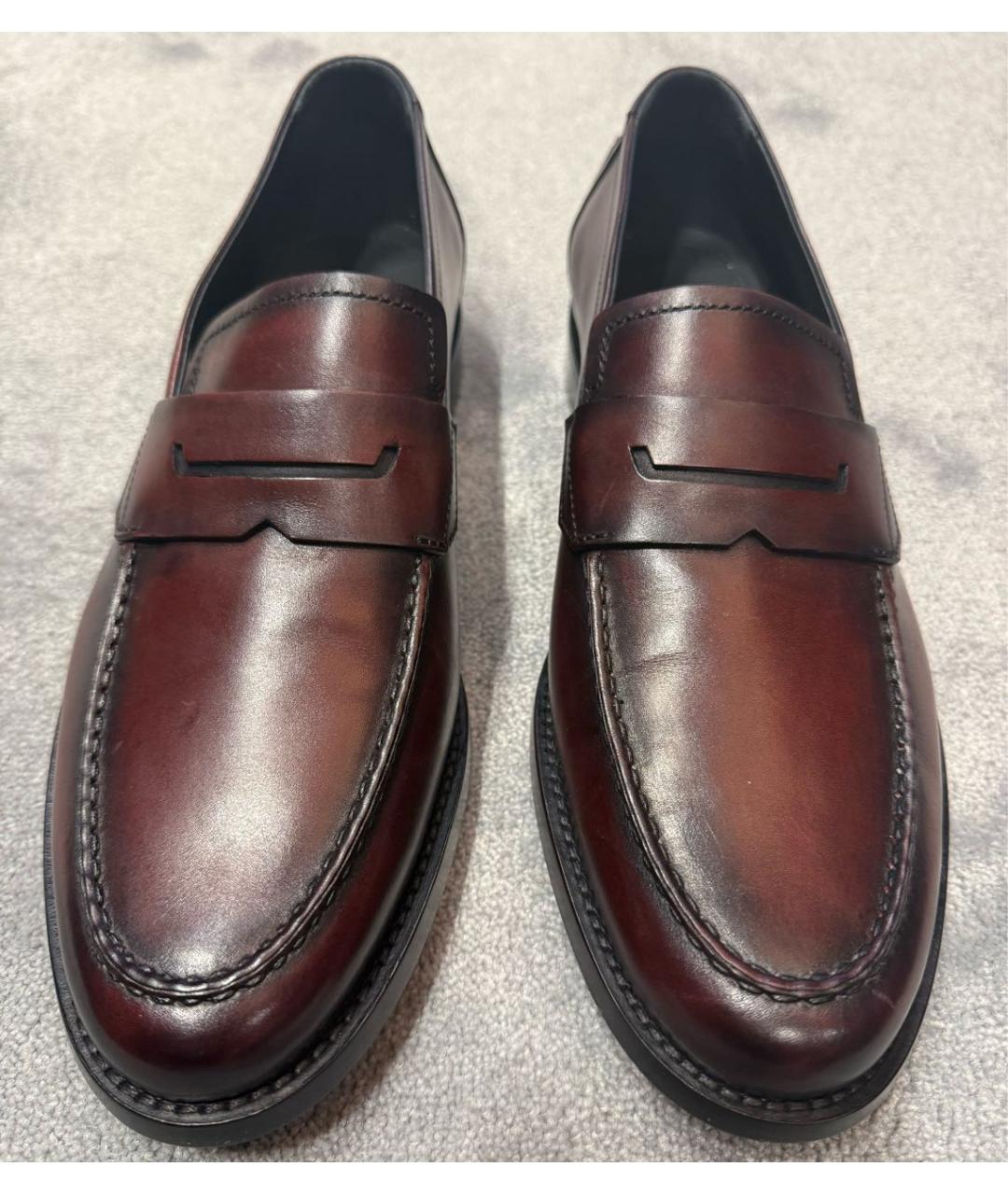 BERLUTI Бордовые туфли из лакированной кожи, фото 2