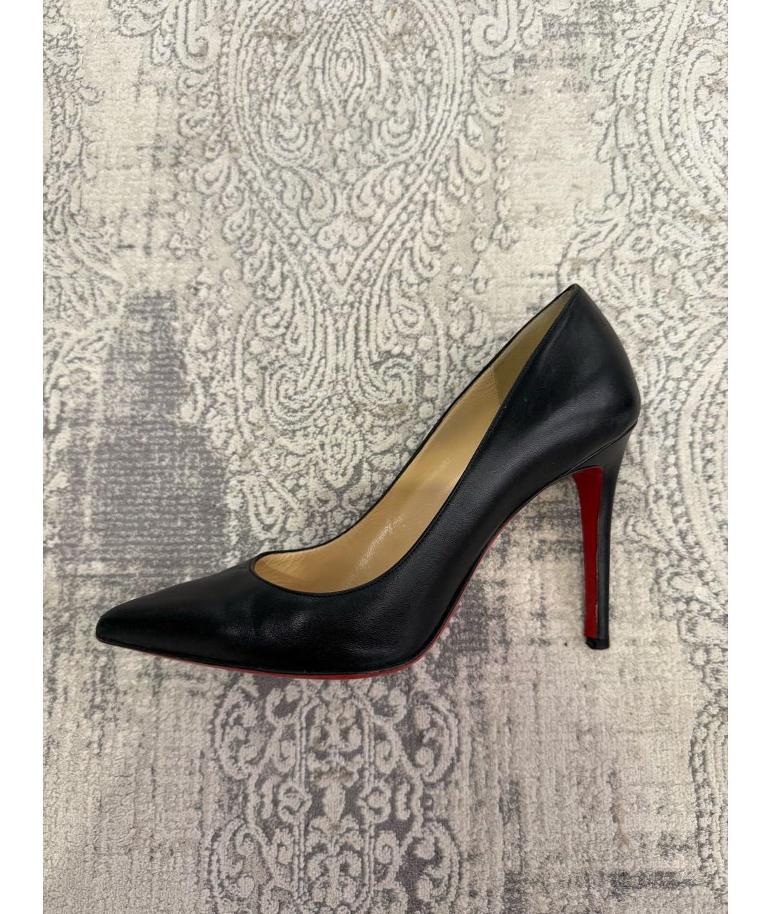 CHRISTIAN LOUBOUTIN Черные кожаные туфли, фото 7