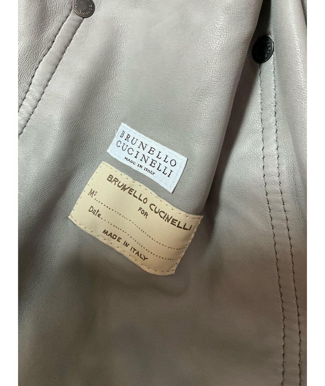 BRUNELLO CUCINELLI Серая замшевая куртка, фото 8