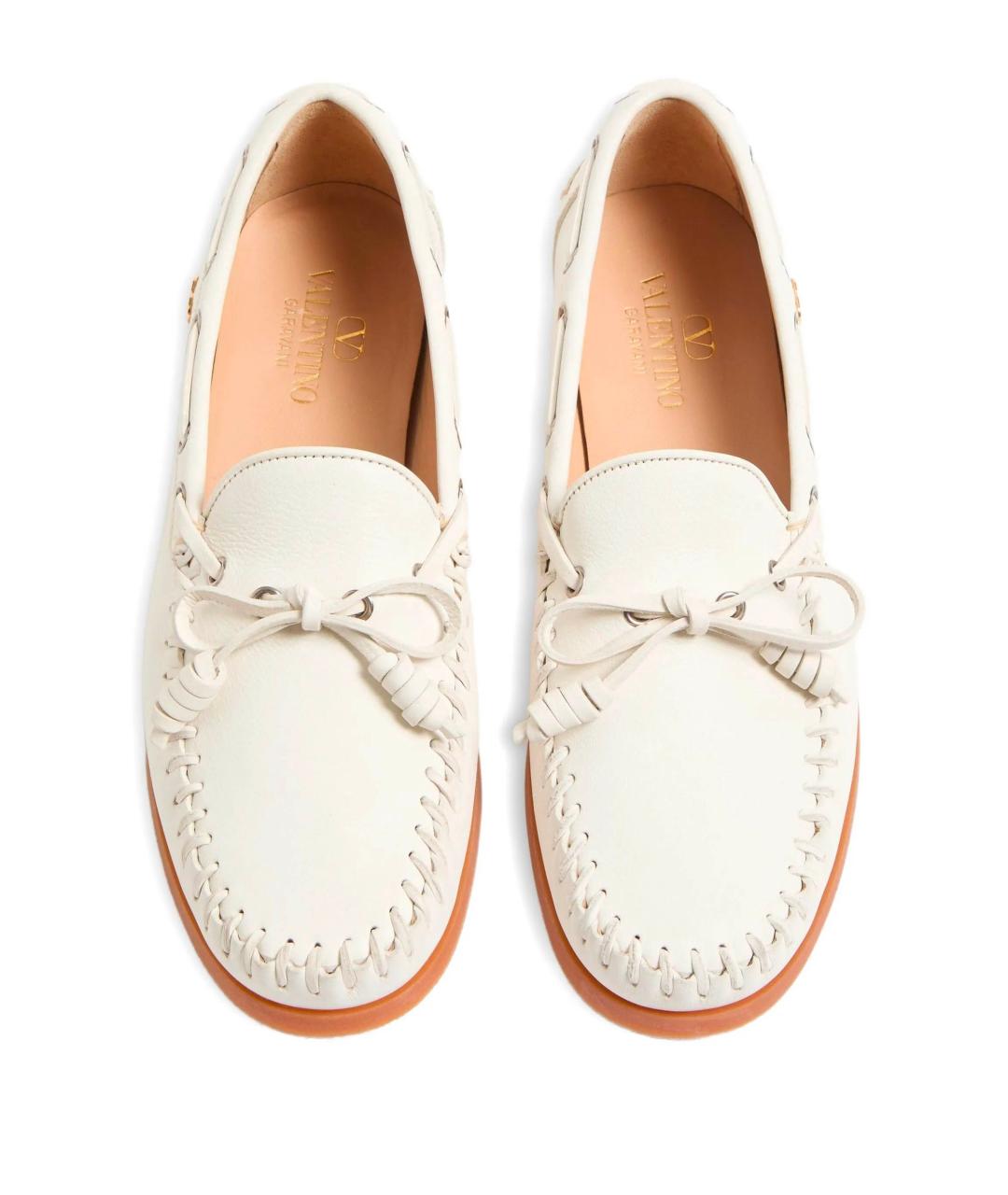 VALENTINO Белые кожаные лоферы, фото 4