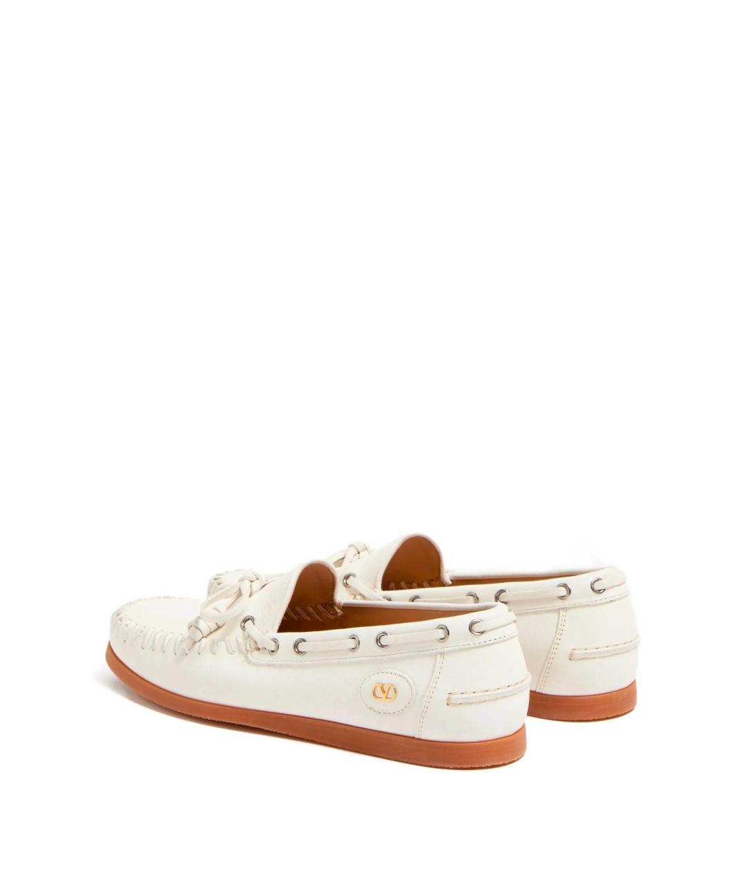 VALENTINO Белые кожаные лоферы, фото 3