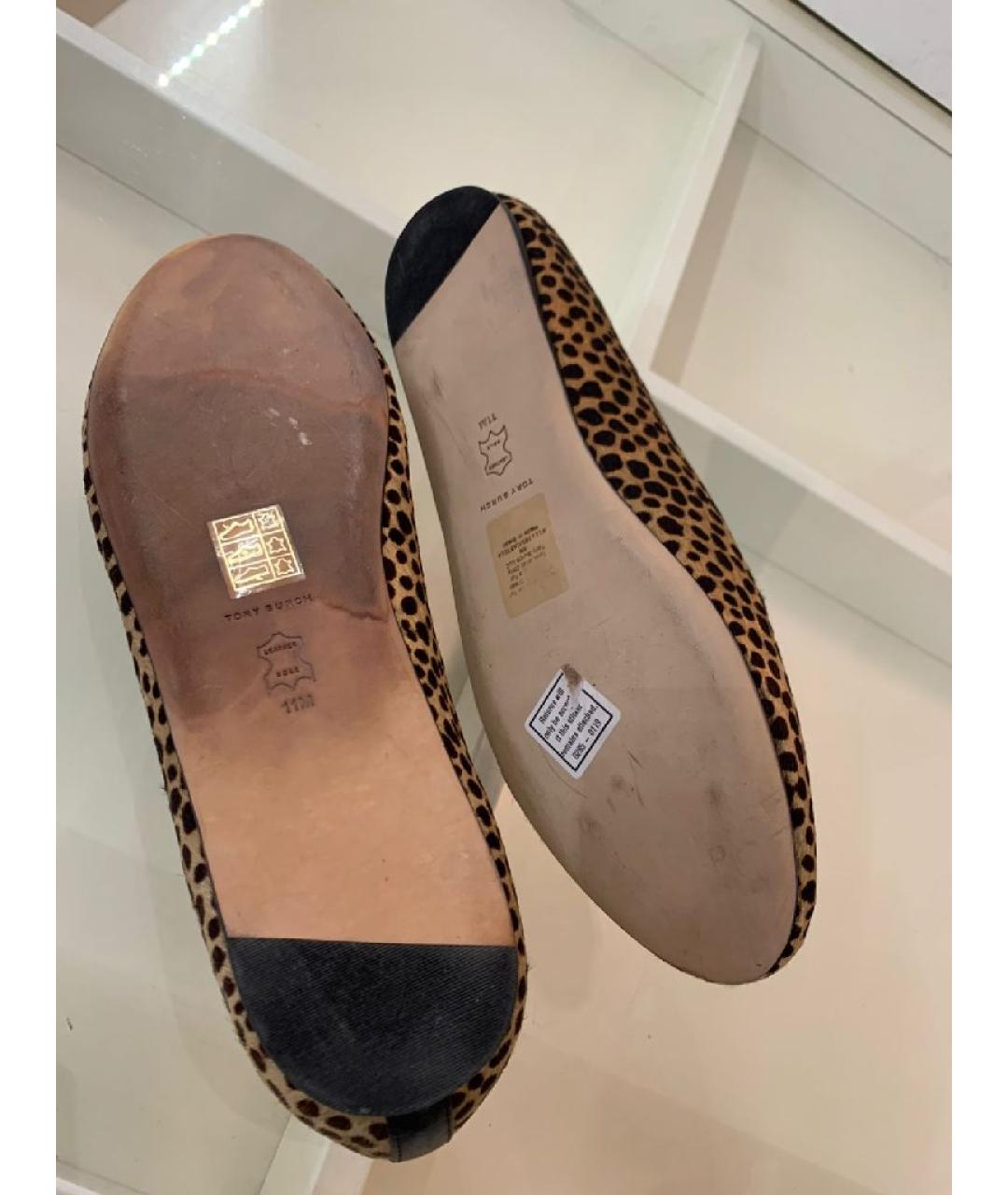 TORY BURCH Коричневые кожаные лоферы, фото 6
