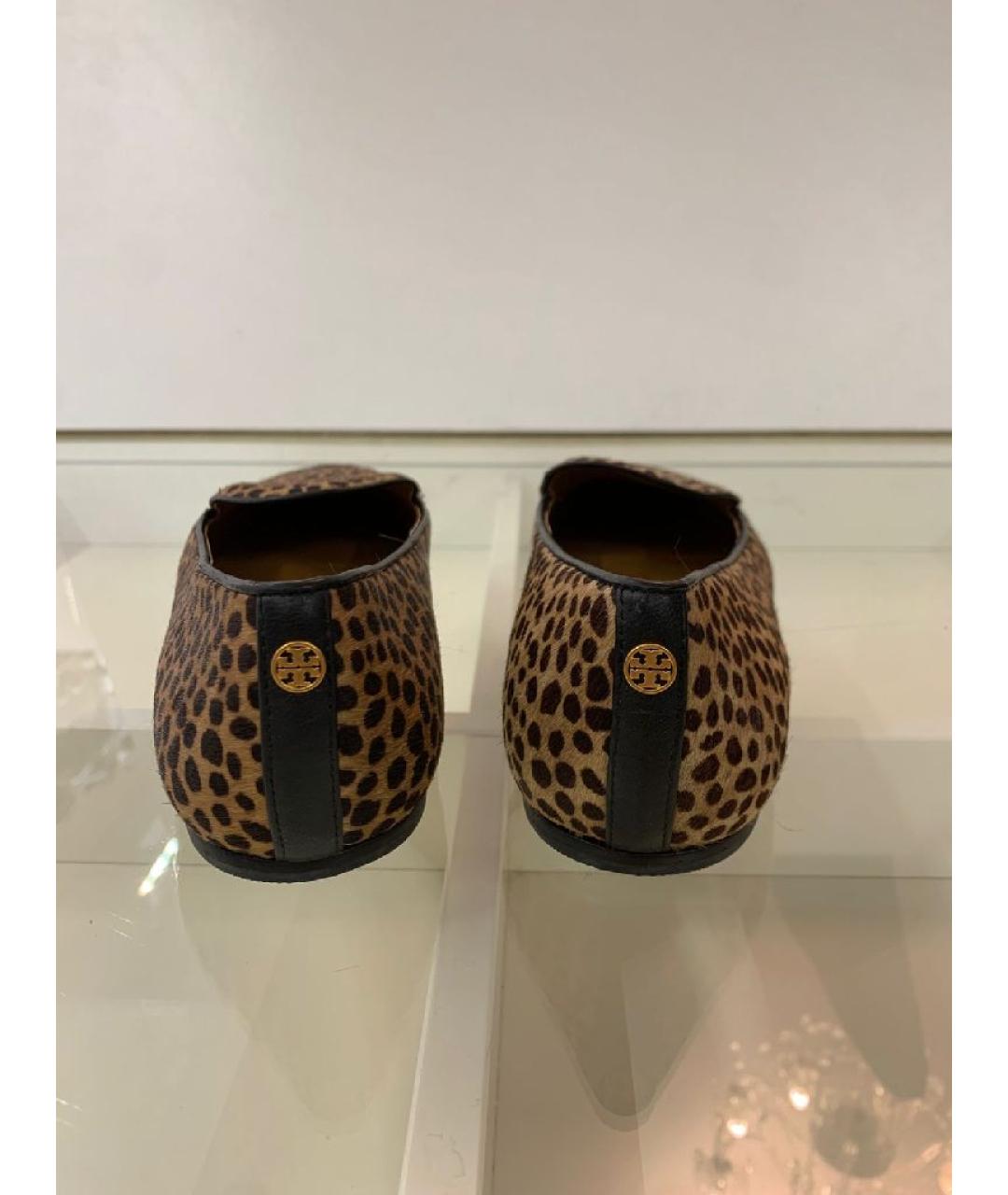 TORY BURCH Коричневые кожаные лоферы, фото 4