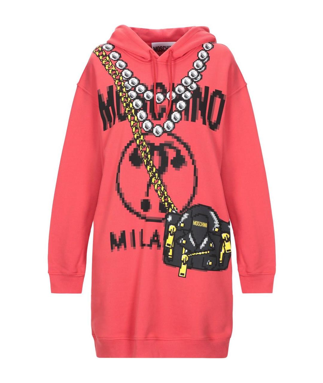 MOSCHINO Красное хлопковое повседневное платье, фото 1