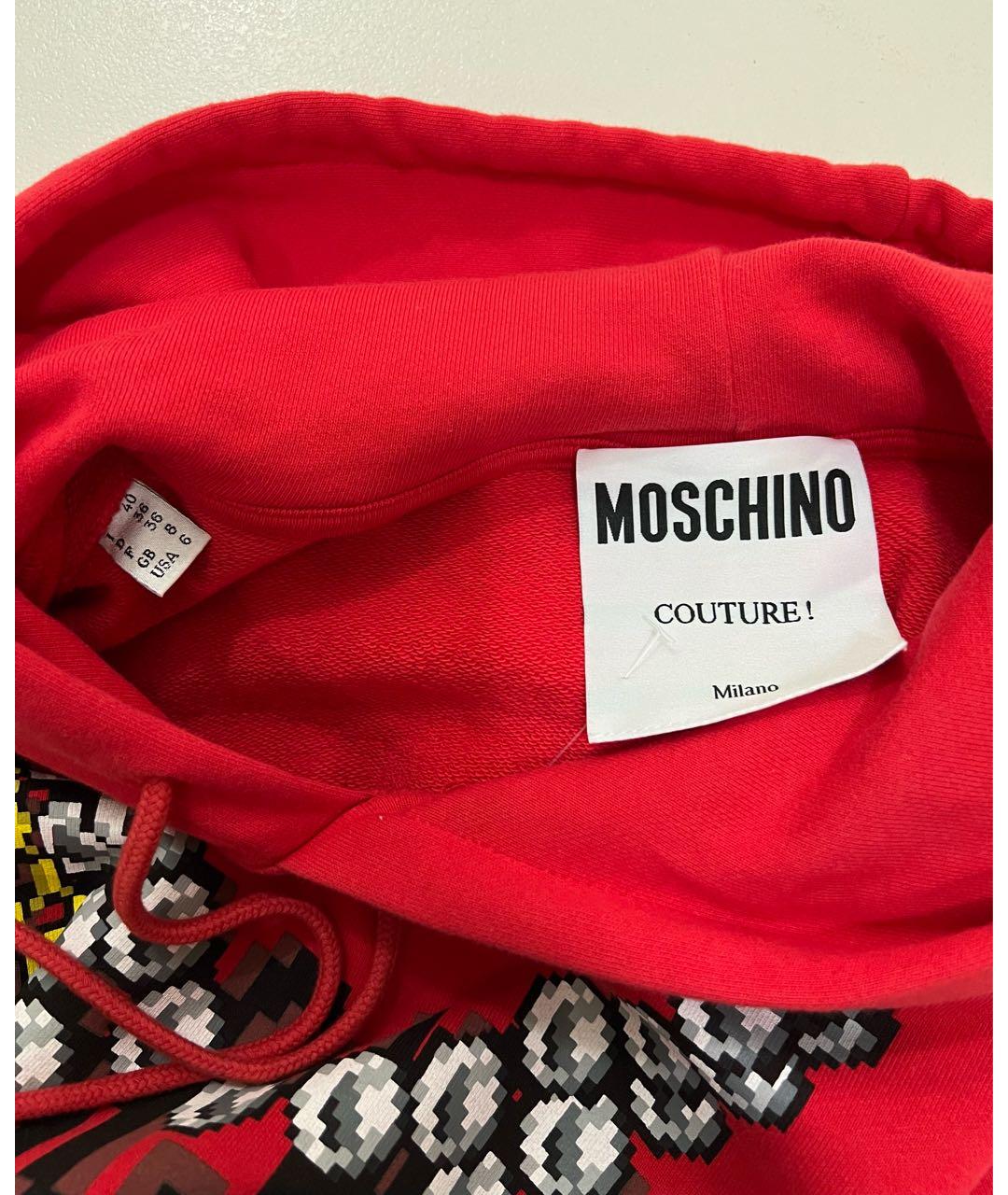 MOSCHINO Красное хлопковое повседневное платье, фото 7