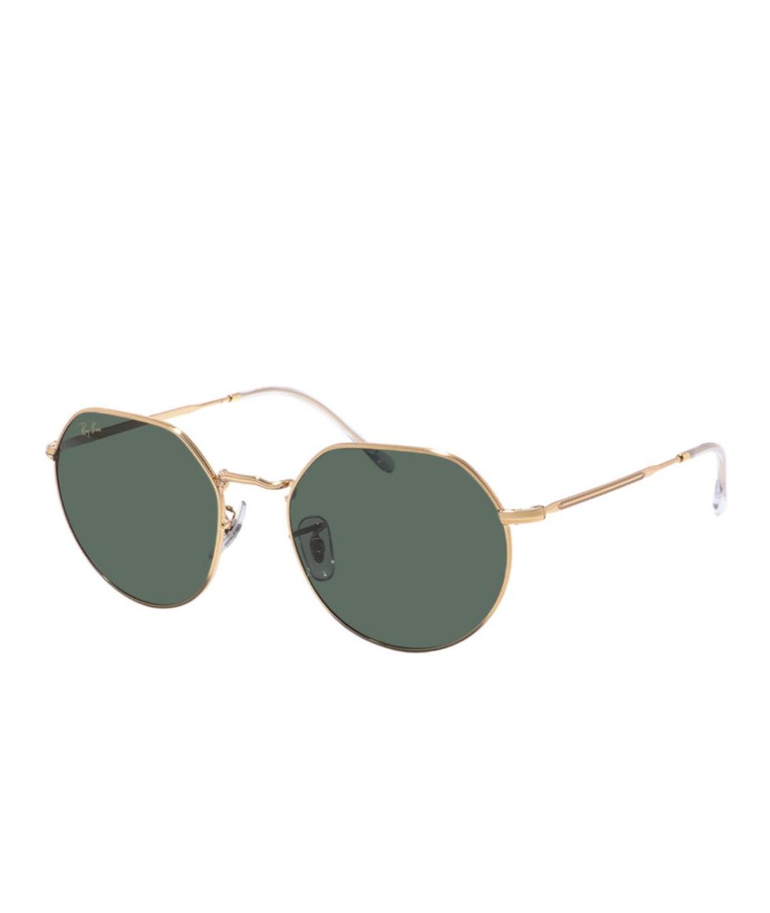 RAY BAN Зеленые металлические солнцезащитные очки, фото 1