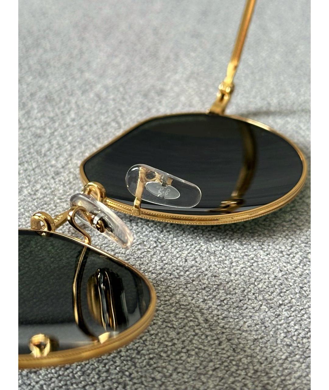 RAY BAN Зеленые металлические солнцезащитные очки, фото 6