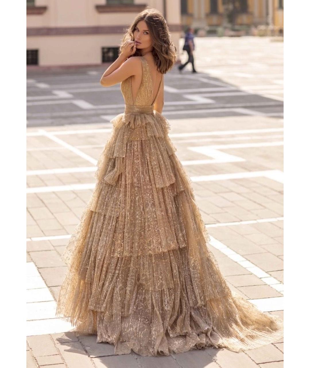 CHRISTIAN DIOR Золотое вечернее платье, фото 2